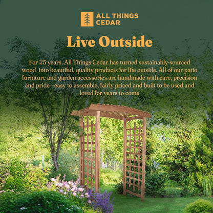 All Things Cedar PA106 Pagoda Wedding Arbor - Elegant Garden Arch for Weddings and Landscapes