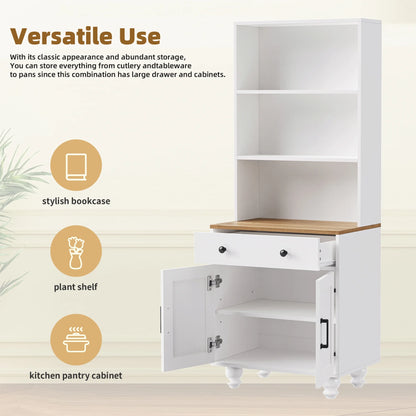 Euroco 110" Entertainment Center Wall Unit Set with Glass Display Cabinets, Adjustable Shelves & Vintage TV Stand for TVs up to 85", Farmhouse Style Media Console with Storage, Gourd Legs
