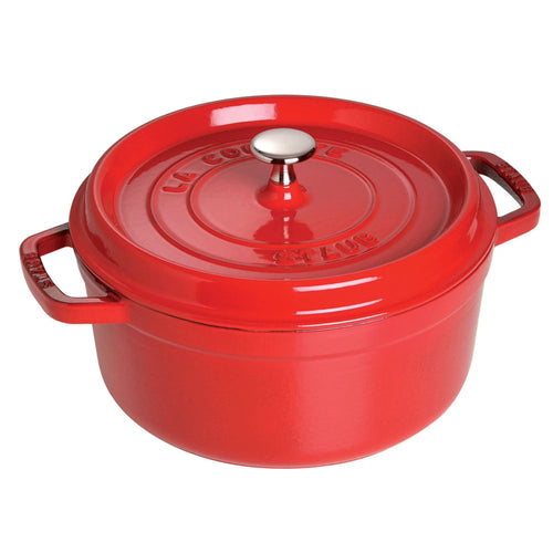 Staub Cast Iron 5.5-qt Round Cocotte - Cherry