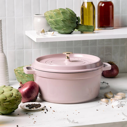 Staub Cast Iron 5.5-qt Round Cocotte - Cherry