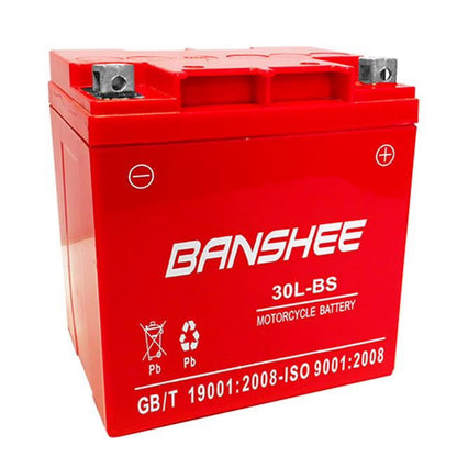 Banshee 30L-BS-Banshee7 12V 30Ah YTX30L-BS High Performance Maintenance Free Sealed AGM Motorcycle Battery