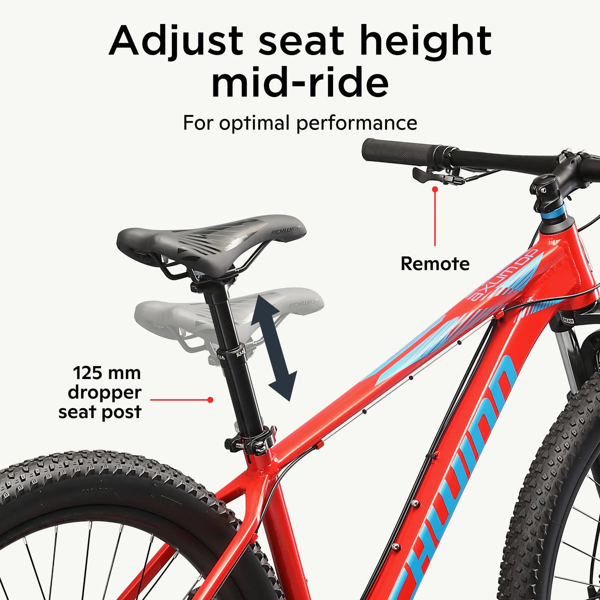 Schwinn Axum DP 29 inch Mens Mountain Bike, 19 inch Frame Adult Bicycle, Red
