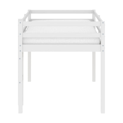 HH2Home Campbell Wood Twin Junior Loft Bunk Bed, White