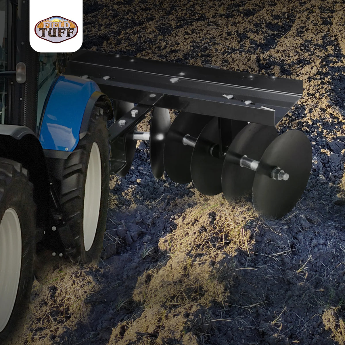 Field Tuff 39in Tow Behind Garden Soil Cultivator Sleeve Hitch Disc Harrow