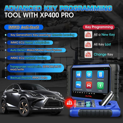 Autel MaxiIM IM508S PRO w/ XP400 PRO as IM608 PRO II, Gift SmartWacth, 2025 Advanced IMMO Key Fob Programming Tool OE-Level Bi-directional Control, All System Diagnostics