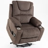 uhomepro Oversized Massage Recliner Chair with Heat, Large Electric Power Lift Recliner Chair for Big and Tall and Elderly with Hidden Cup Holder, 5 Vibration Modes, 330lb, Dark Brown