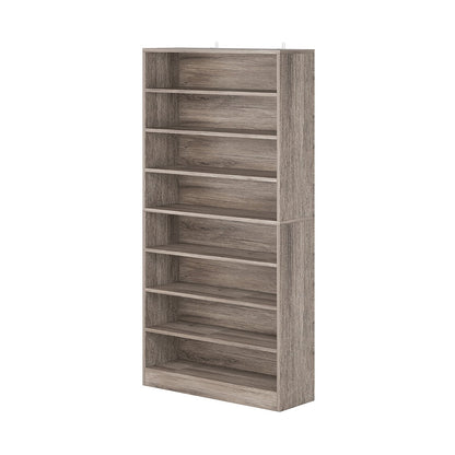 Hommoo Modern Wood Freestanding Shoe Cabinet, 8 Tiers 40-45 Pairs Shoe Storage Rack Organizer for Entryway, Gray