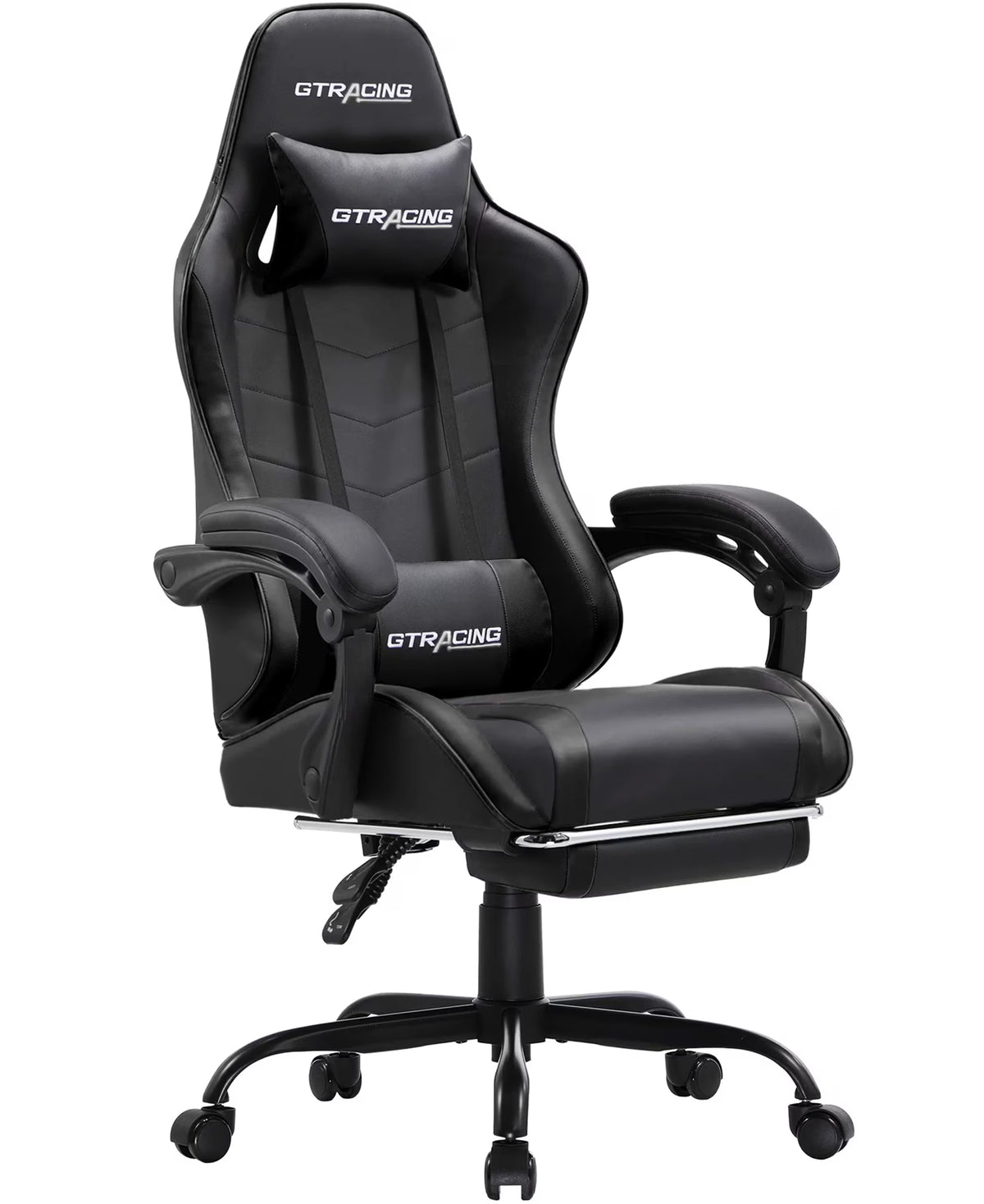 GTRACING GTWD-200 Ergonomic Gaming Chair with Adjustable Pillows and Footrest , White