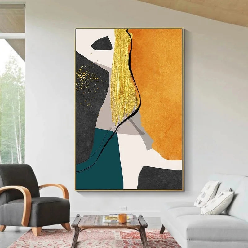 Brown Abstract Painting Wabi Sabi Wall Art Minimalist Painting Neutral Abstract Art Lare Earth Tone Modern Painting Home Decor