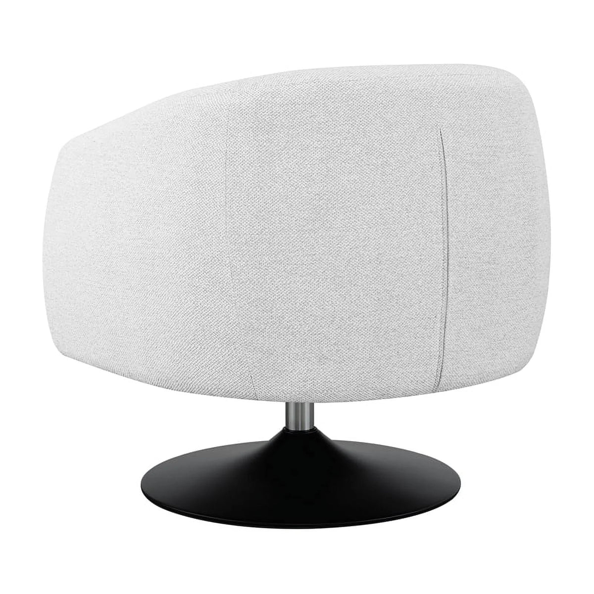 Coaster 18" Modern Fabric Upholstered Swivel Chair in Beige/Matte Black