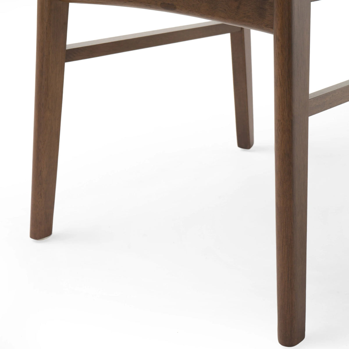 GDF Studio Isador Mid Century Modern Fabric Upholstered Wood Dining Chairs, Set of 2, Dark Gray and Walnut