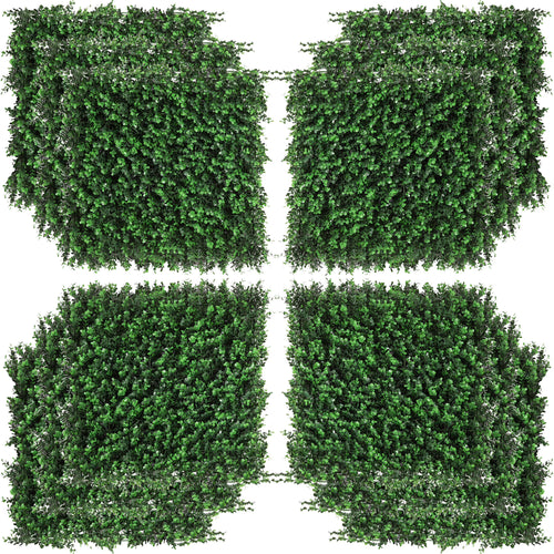 DUOSONG Outsunny Grass Wall Panels, 20" X 20" Artificial Grass Wall Decor,Greenery Backdrop Panels Wall For Outdoor, Indoor, Garden, Fence, Backyard, Fresh Green Green POLYETHYLENE Garden & Outdoor