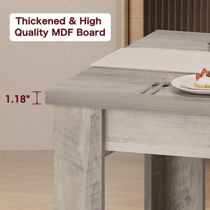 Dining Table for 4-6,63-inch Dining Tables for 4,Farmhouse Kitchen Table with Large Tabletop,Rectangular Dining Room Table,Kitchen Dining Table Dinner Table for Kitchen,Living Room��Only table��