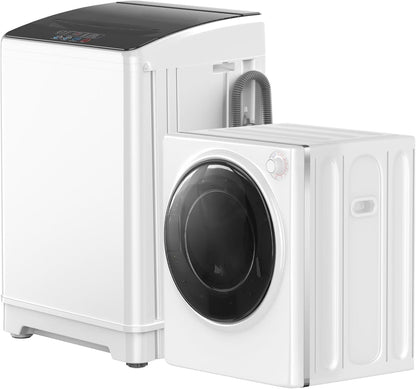 TABU Washer and Dryer Set, 17.6LBS Full Automatic Washing Machine & 8.8LBS Portable Dryer (Gray&White)