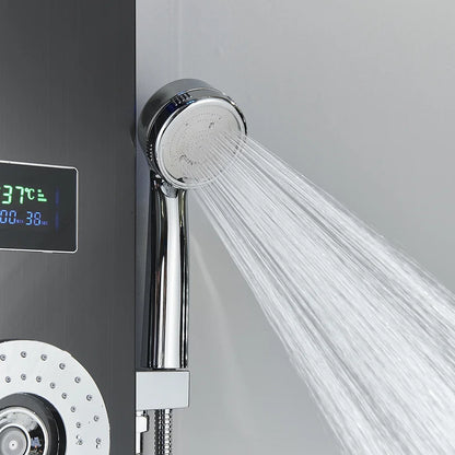 Shower Panel Tower System LED Rain&Waterfall Massage Jet Sprayer Stainless Steel