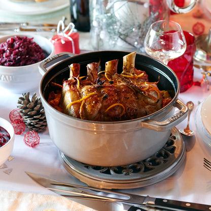 Staub Cast Iron 7-qt Round Cocotte - Grenadine