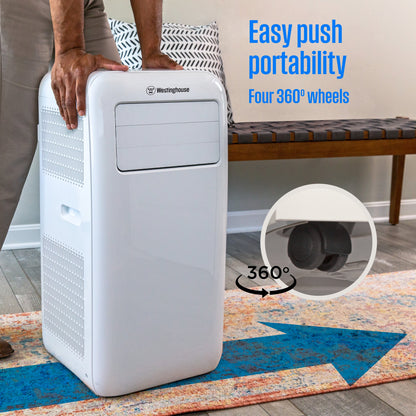 Westinghouse 12,000 BTU Portable Air Conditioner & Dehumidifier with Remote & Smart App, up to 550 Sq Ft