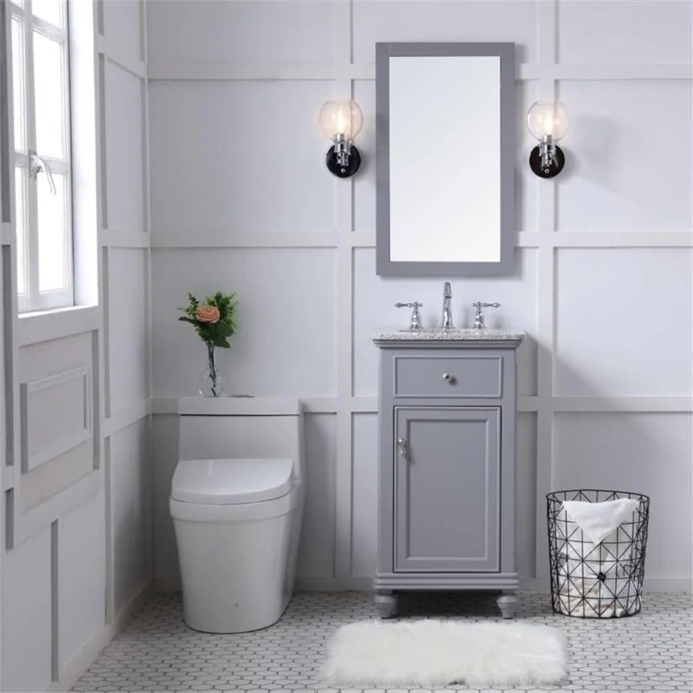 19 inch single bathroom vanity in vintage mint