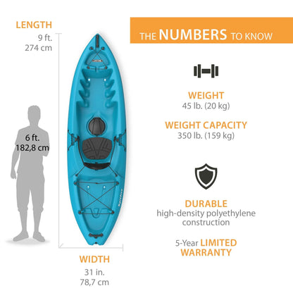 Lifetime Spitfire 8 ft Sit-On-Top Kayak, Lime Green (90245)